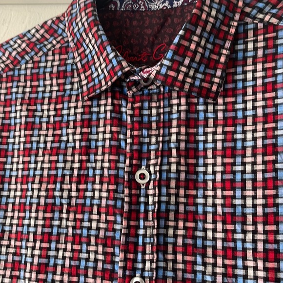 Robert Graham Men’s Small Shirt Button Down Collar Flip Cuffs Prints 100% Cotton - Picture 3 of 9